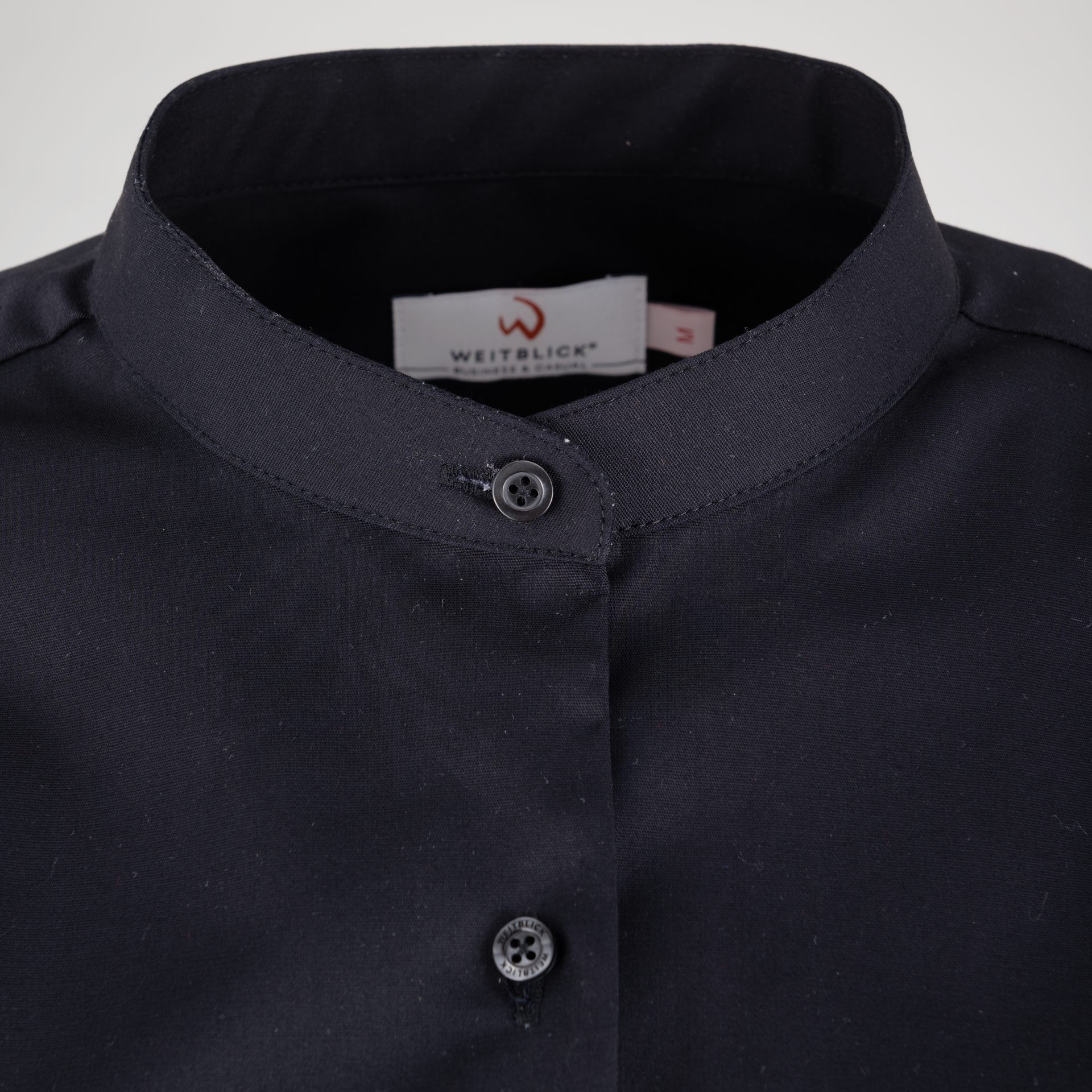 BUSINESS&CASUAL Stehkragenbluse langarm für Damen