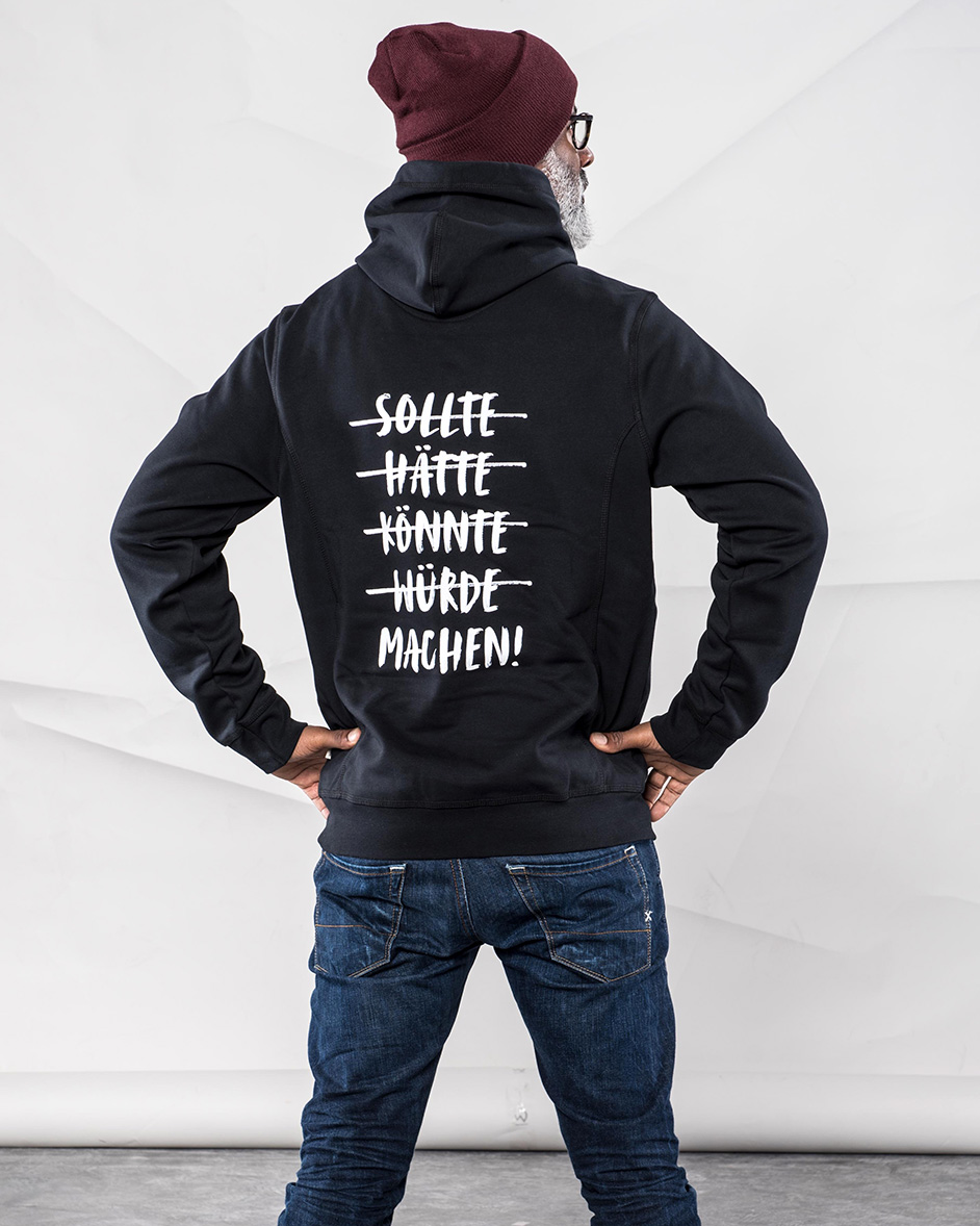 bonded Hoodie Motivation unisex schwarz XXS 44795000008